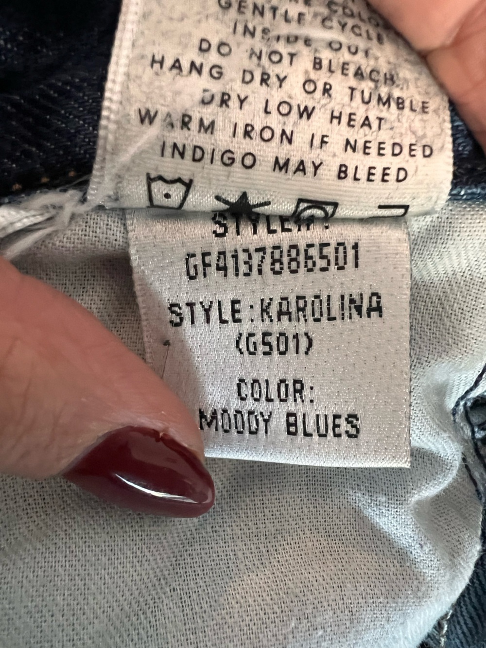 REVOLVE GRLFRND Karolina Straight/ Skinny Jeans 100% cotton Moody Blues - Picture 5 of 11